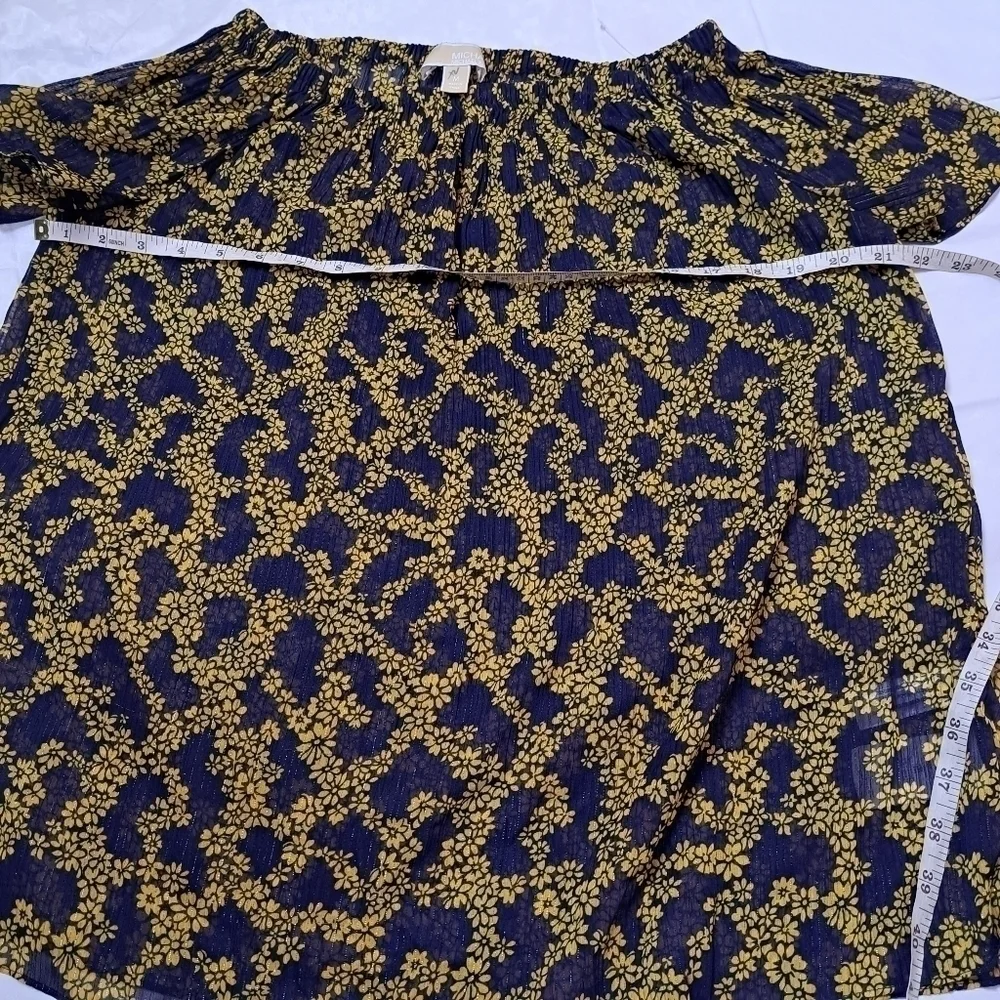 MICHAEL Kors Navy &‎ Gold Hoho Top - Picture 8 of 9